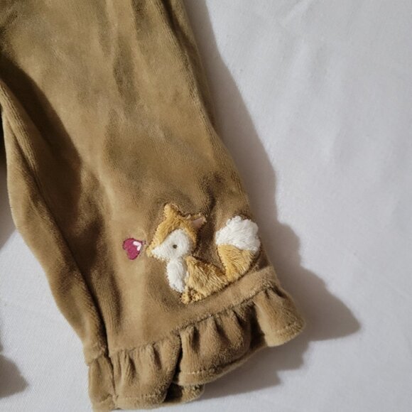 Gymboree Forest Trails NWT 0-3 month Hat & Velour pants Fox. Mixed Bin Z26 - Picture 3 of 3